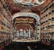 leigh hunt the interior of the teatro san carlo in naples where several of rossini s operas were fist performed oil painting on canvas